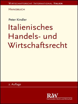 cover image of Italienisches Handels- und Wirtschaftsrecht
